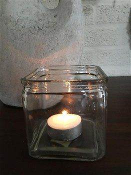 Windlicht glas voor kaarsen of reserve deel voor houders - 3