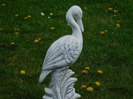 Beeld kraanvogel , vol steen , tuinbeeld - 4