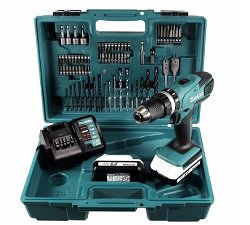 Makita schroef/klopboormachine 42nM 74 del. 2 accu in koffer