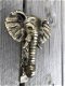 Prachtige deurklopper olifant, metaal brass messing. - 0 - Thumbnail