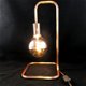 koperen single frame lamp, strak handmade design. - 3 - Thumbnail