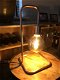 koperen single frame lamp, strak handmade design. - 5 - Thumbnail