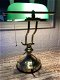 Een prachtige messing-groen glazen banking desk buro lamp - 4 - Thumbnail