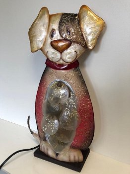 Honden lamp, decoratief, metaal ,hond - 3