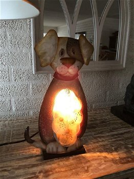 Honden lamp, decoratief, metaal ,hond - 6