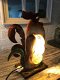 Lamp met haan, decoratief, metaal, mooie lamp , kado - 2 - Thumbnail