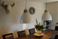 Prachtige By boo hanglamp, creme , wit, hout afzetting. - 0 - Thumbnail