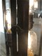 Prachtige staande lantaarn iron met geslepen glas. - 6 - Thumbnail