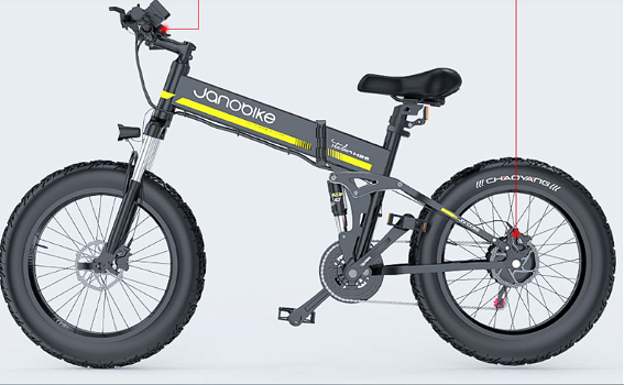 JANOBIKE H26 Electric Bicycle 48V 1000W Motor 12.8Ah Battery - 1