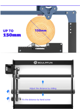 SCULPFUN Laser Rotary Roller, Y-axis Rotary with 360 Degrees - 5