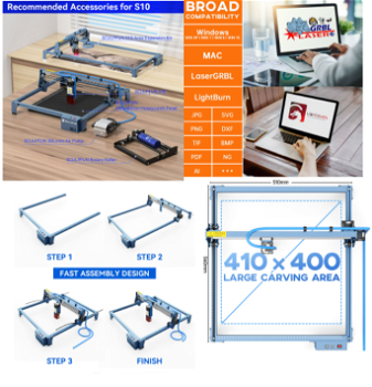 SCULPFUN S10 10W Laser Engraver Cutter, 0.08mm High Precisio - 7