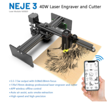 NEJE 3 N30820 40W CNC Laser Engraver Cutting Machine Router - 1