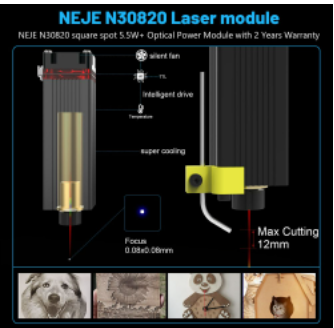 NEJE 3 N30820 40W CNC Laser Engraver Cutting Machine Router - 3