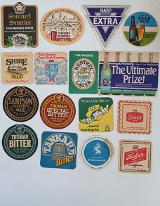 Bierviltjes uit Britse pubs, 30 stuks (B)