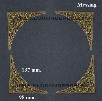 = 4 Klok hoeken = messing =47551 - 0