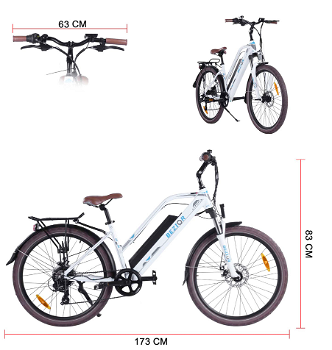 Bezior M2 Pro Electric Moped Bike 500W Motor 100km - 4