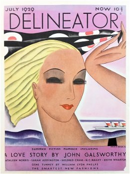 Art deco cover Delineator July 1929 Helen Dryden - 0