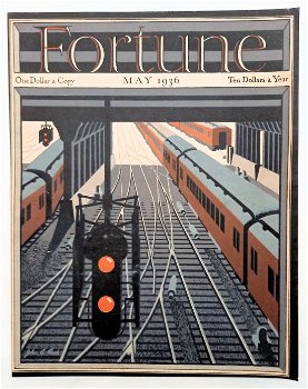 Art Deco cover Fortune May 1936 Antonio Petruccelli treinen - 0