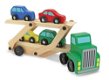 Houten autotransporter | met 4 auto's | Houten Auto oplegger | speelgoedauto - 0 - Thumbnail