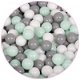 Ballenbak met 200 ballen | Ballenbak grijs | Kleur ballen grijs-wit-mintgroen - 1 - Thumbnail