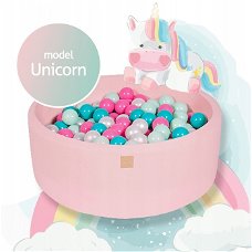 Ballenbak met 250 ballen - Unicorn Set - 90x30 cm