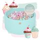 Ballenbak met 250 ballen - Cupcake Set - 90x40 cm - mint goen - 0 - Thumbnail