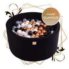 Ballenbak met 250 ballen - Glamour Set - 90x40 cm