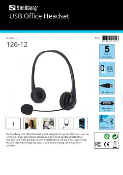 USB Office Headset uitermate geschikt voor internettelefonie