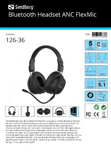 Bluetooth Headset ANC FlexMic  speciaal voor gaming