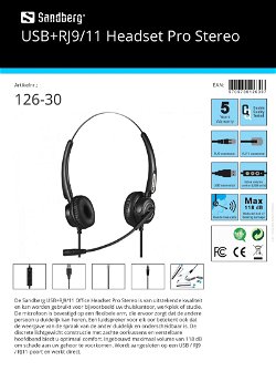 USB+RJ9/11 Headset Pro Stereo uitstekende kwaliteit voor thuiskantoor, werkplek of studie
