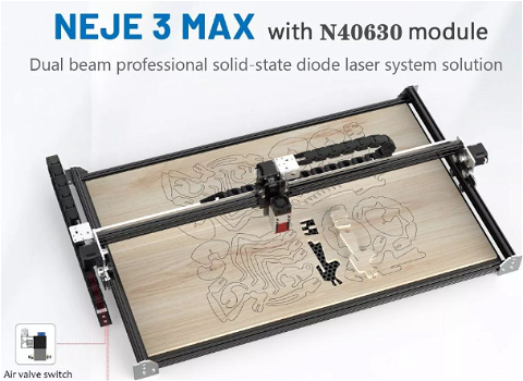 NEJE 3 MAX 5.5W Laser Engraver/Cutter with N40630 Beam ... - 0