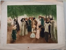 [ets aquatint] La Promenade d’Hyde Park Alfred(o) Muller