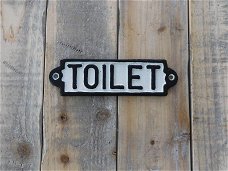 deurbord  emaille  Toilet  voor de deur , toilet