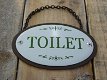 deurbordje toilet , WC bord , emaille , kado - 1 - Thumbnail