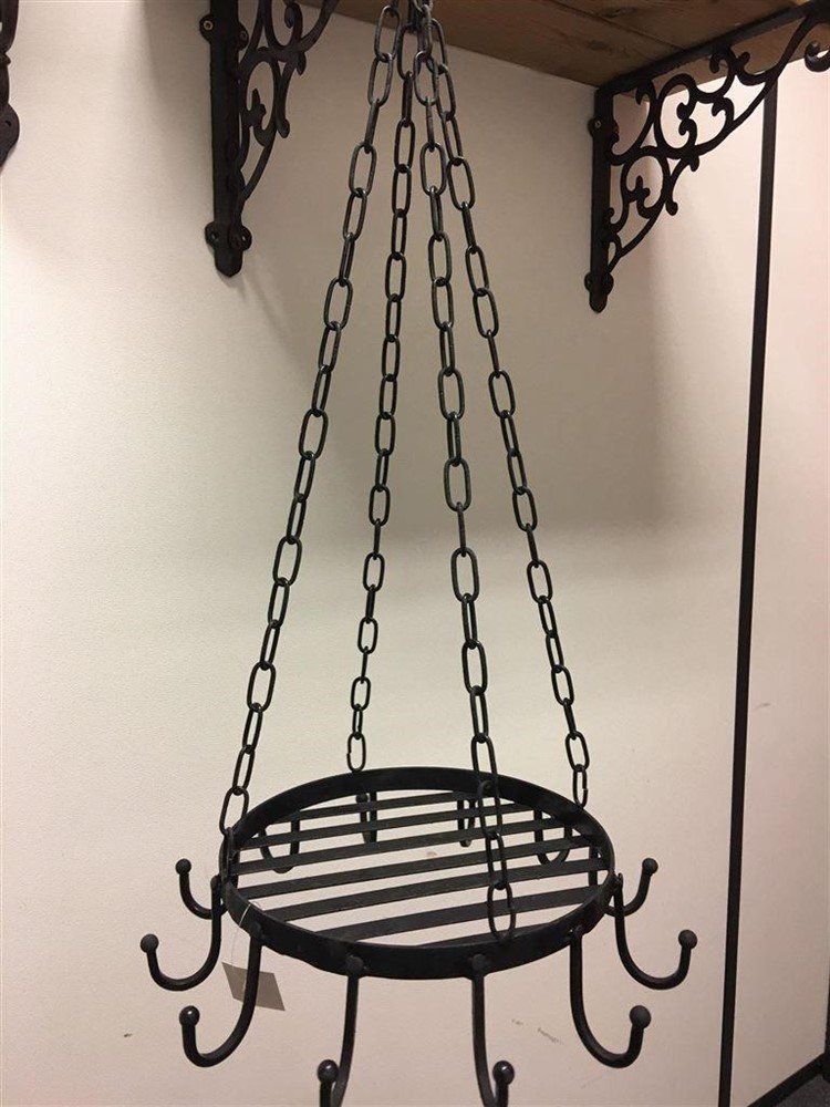 Hanger-ijzeren krans met 12 haken - kruidenrek. - Afbeelding 4