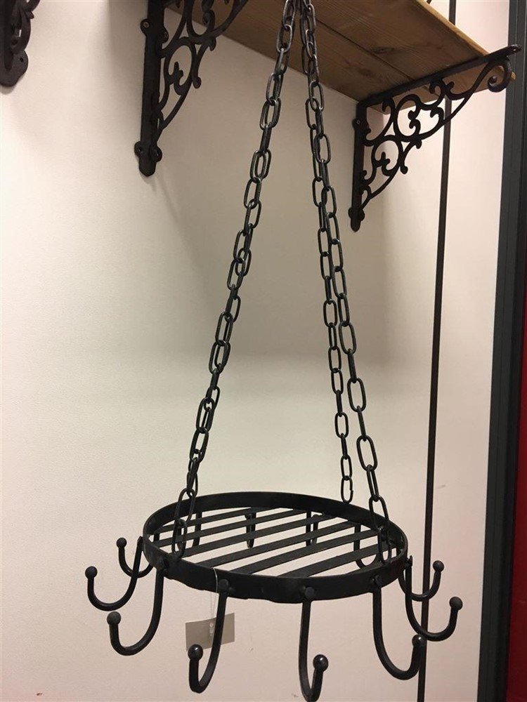 Hanger-ijzeren krans met 12 haken - kruidenrek. - Afbeelding 6