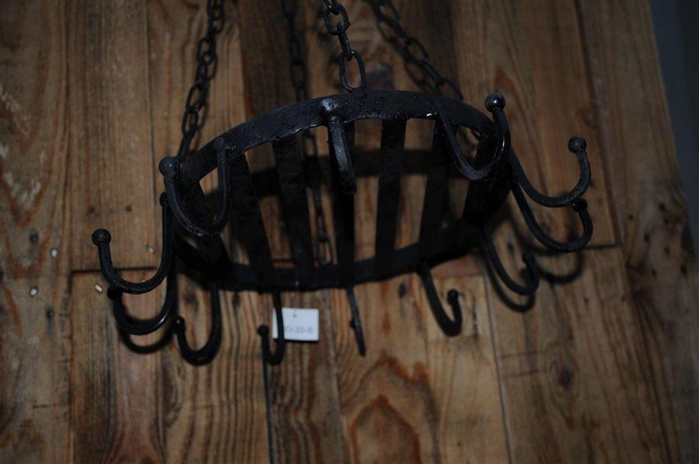 Hanger-ijzeren krans met 12 haken - kruidenrek. - Afbeelding 8