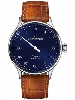 MeisterSinger Mens Pangaea Automatic Leather Strap Watch PM908 - 0