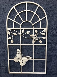 muurdecoratie , raamdecoratie , vlinder wit