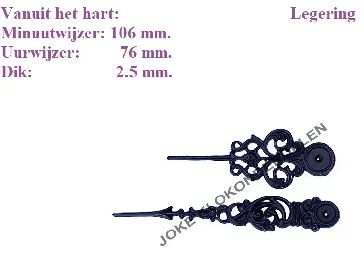 = Wijzers = o.a. comtoise / Engelse klok =44151 B - Afbeelding 2
