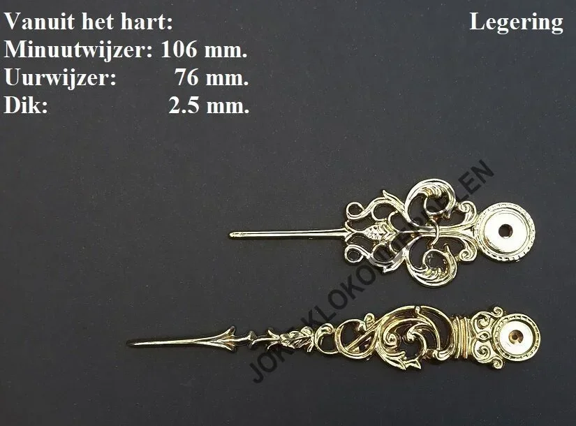 = Wijzers = o.a. comtoise / Engelse klok =44151 A - Afbeelding 2