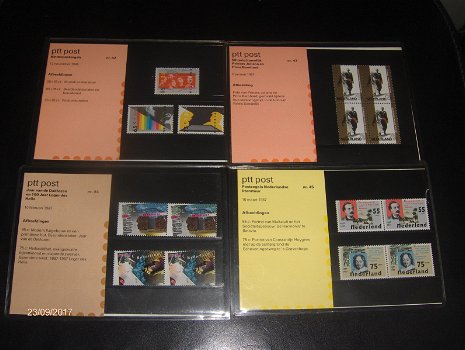 70 Mapjes met Nederlandse postzegels uit de jatren 1982-1990-Tweede deel - 2