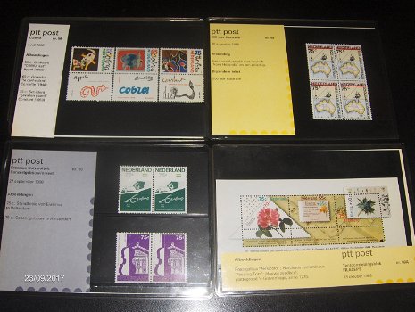 70 Mapjes met Nederlandse postzegels uit de jatren 1982-1990-Tweede deel - 6