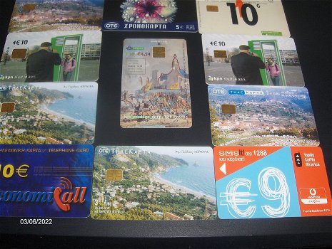 Griekse en Nederlandse Telefoonkaarten 11 stuks in totaal deels gebruikt en ongebruikt. - 0