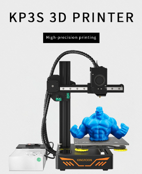 Kingroon KP3S 3D Printer, Titan Extruder, Double Aluminum Linear Guide Rail - 1