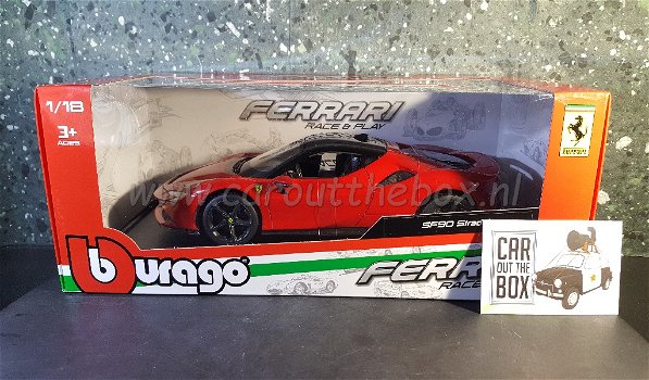 Ferrari SF90 Stradale rood 1/18 - 4