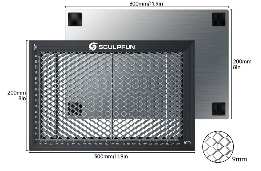SCULPFUN Honeycomb Panel, 200*300mm, Fast Heat Dissipation - 5