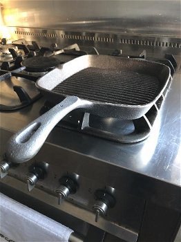 gietijzeren grill pan, ouderwetse topkwaliteit , grillpan - 2