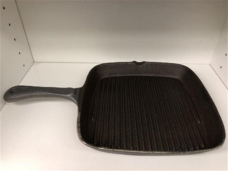 gietijzeren grill pan, ouderwetse topkwaliteit , grillpan - 4