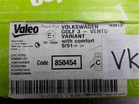 VW Golf III Vento Raammechanisme Valeo 850454 LA - 3